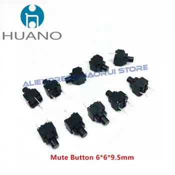 10 ~ 100шт Кнопка мыши HUANO Mute 6*6*9.5 мм Бесшумный Квадратный микропереключатель Беспроводной/проводной мыши DIP микропереключатель H9.5 Переключатели такта