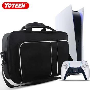 Чехол для PS5, Дорожная сумка для хранения дисков / цифрового издания и контроллеров, Защитная сумка через плечо для игровых карт, аксессуары