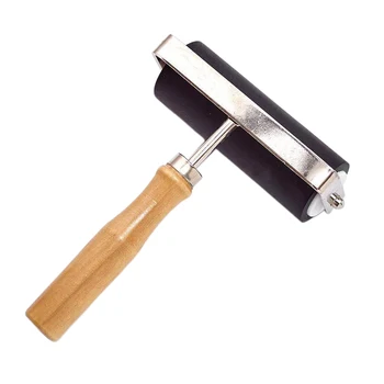 Роскошный Резиновый валик с деревянной ручкой для нанесения чернил, тиснения малярных блоков, нанесения обоев, Декоративно-прикладного искусства