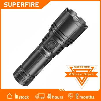 SUPERFIRE Y20 Супер яркий светодиодный фонарик с дальним прицелом 760 м, USB перезаряжаемый водонепроницаемый портативный фонарик для кемпинга на открытом воздухе