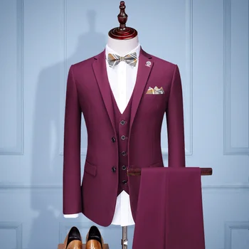 Сшитое на заказ Свадебное платье для жениха, Блейзер, брюки, деловые классические брюки SA04-80999