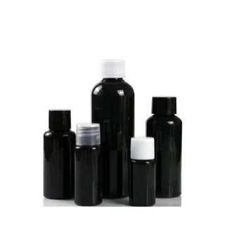 10 20 30 50 100 мл, пустой черный образец ПЭТ-пластика, бутылка для многоразового использования, винтовая крышка, Портативная косметическая упаковка, бутылка для эмульсии 50 шт.