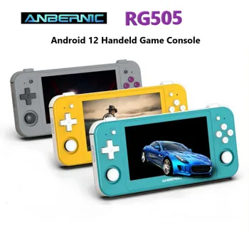 ANBERNIC RG505 Новая Портативная игровая консоль Android 12 с системой Unisoc Tiger T618 с 4,95-ДЮЙМОВЫМ OLED-дисплеем и OTA-обновлением Hall Joyctick