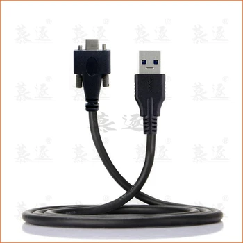 Стандартный 4 фута USB3.0 USB 3.0 A для подключения к USB 3.1 type c USB-c Type-C с двумя винтами, фиксирующими кабель для передачи данных, 1 м для крепления на панели