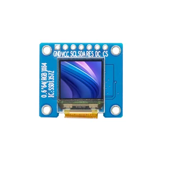Удобный цветной OLED-дисплей 0.6 64x64, модуль OLED-дисплея 0.6 Дюймов, цветной Amoled-дисплей SSD1357 SPI