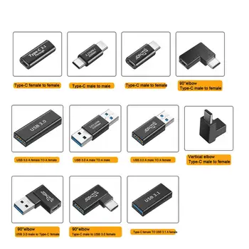 USB Type-C USB 3.0 мужской Женский Конвертер, адаптер для зарядки USB-C, Адаптер для синхронизации данных, Удлинитель Type C, Разъем питания постоянного тока, НОВЫЙ