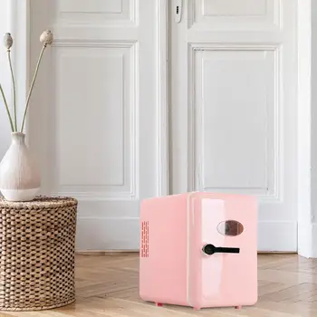 Мини-холодильник 6Л, Розовый, встроенный холодильник для ухода за кожей, Компактный холодильник, Персональный Холодильник для закусок, напитков, косметики для ухода за кожей, автомобиль