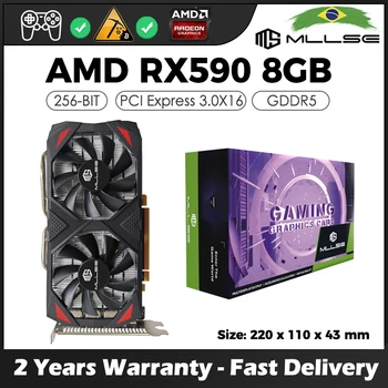 Видеокарта MLLSE AMD Radeon RX 590 8GB GDDR5 256-разрядный PCI Express 3.0 × 16 GPU RX 590 GME Gaming Видеокарта место для видео